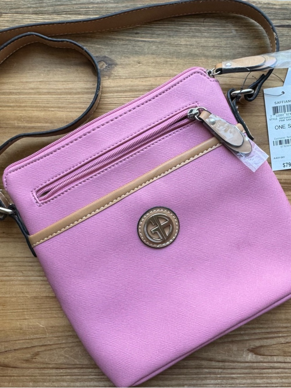 NWT Giani Bernini Pink Crossbody Purse New - Picture 2 of 10